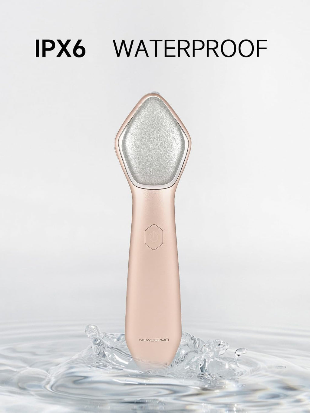 NEWDERMO Microdermabrasion Machine Pro, Large Diamond Electric Microdermabrasion Wand Tool With 3 Levels Frequency for Face Body Exfoliate Skin Care (Pink)