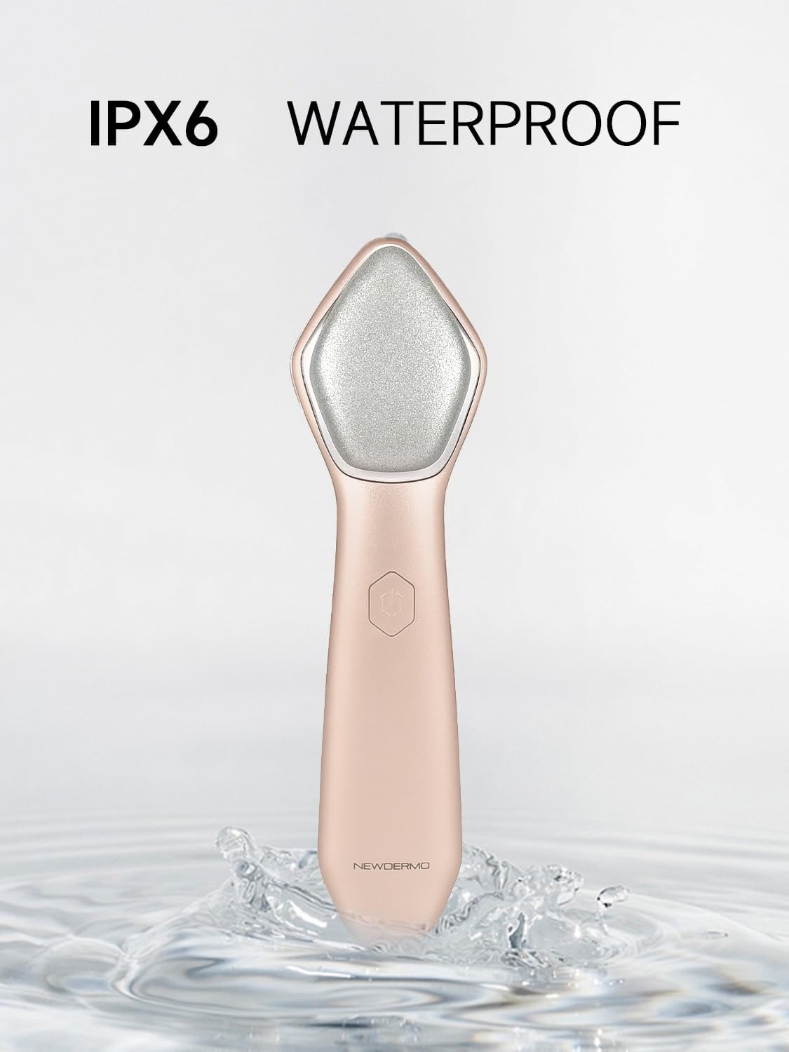 NEWDERMO Microdermabrasion Machine Pro, Large Diamond Electric Microdermabrasion Wand Tool With 3 Levels Frequency for Face Body Exfoliate Skin Care (Pink)