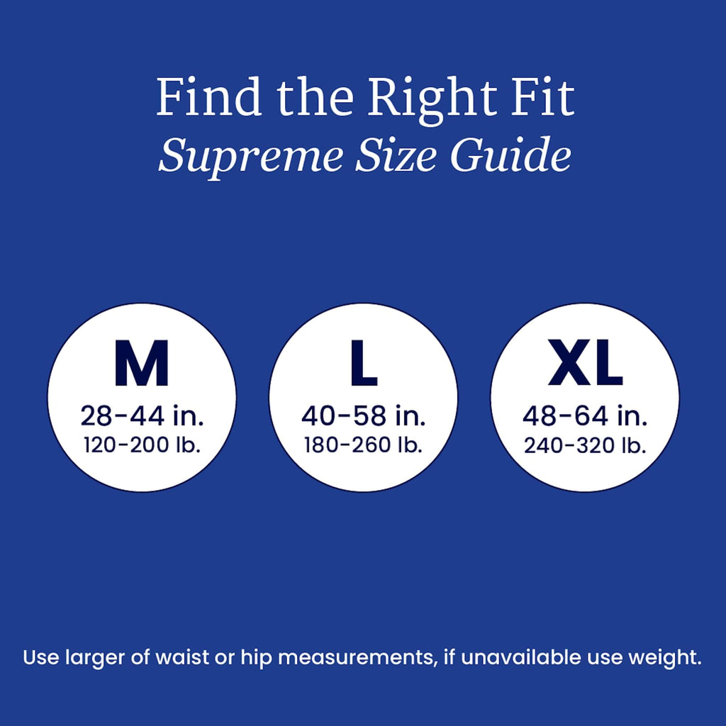 NorthShore Supreme Tab-Style Briefs for Men and Women (White, X-Large, 15 Count)