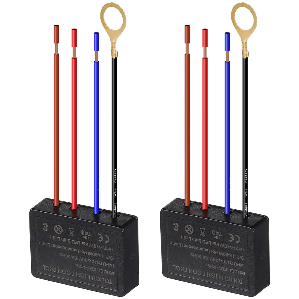 UKCOCO 2 PCS 3-Way Touch Sensor Dimmer Switch: Led 3 Way for Touch Lamp ON/Off Switch Control Module with 3 Levels Dimming for Repairing Switches Lamp Repair Kit