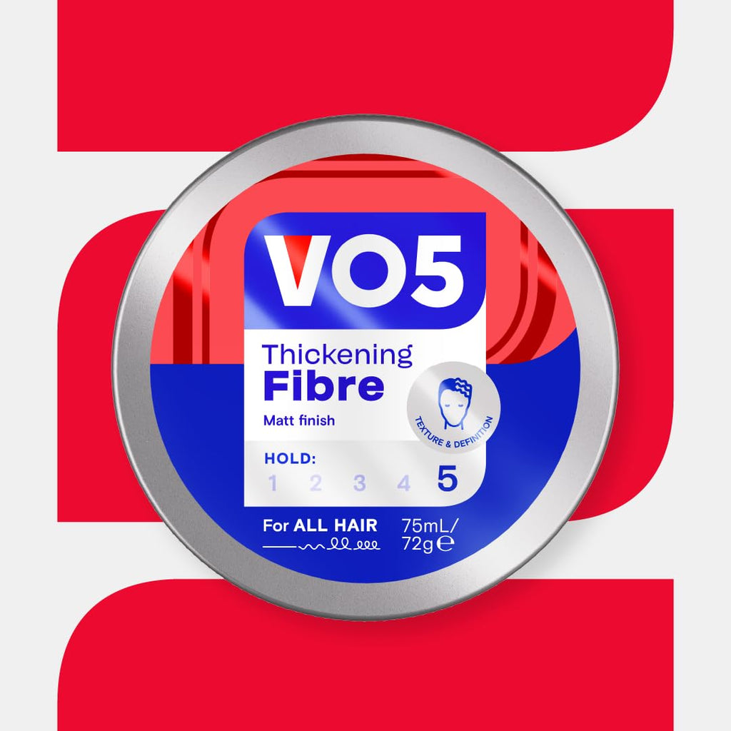 VO5 Thickening Fibre, Hair Styling Product for Volume & Texture, Extra Hold, Easy Wash Out, Matte Finish, 75ml