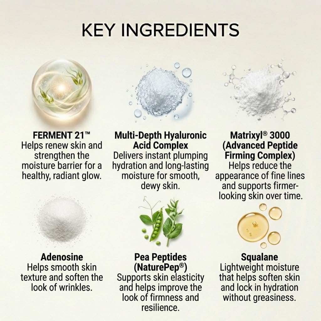 SEACRET Bio Skin Glow 4D Hyaluronic Acid Serum for Face - Glass Skin Hydrating Ampoule with Peptides & Fermented Dead Sea Minerals, Non-Sticky, Fast-Absorbing, 1 Fl Oz / 30 ml