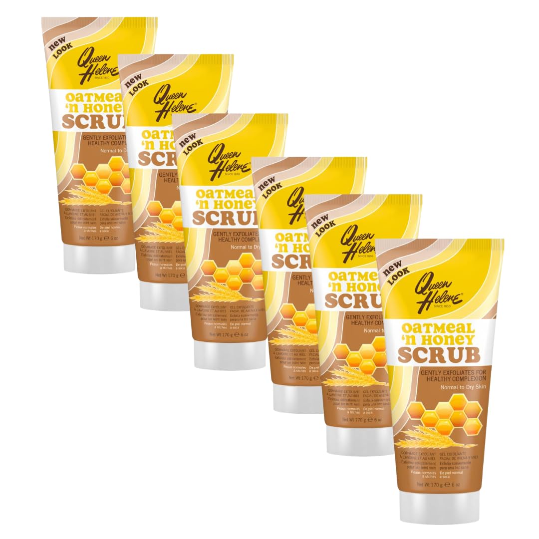 Queen Helene Oatmeal N Honey Facial Scrub 6oz. Tube (6 Pack)