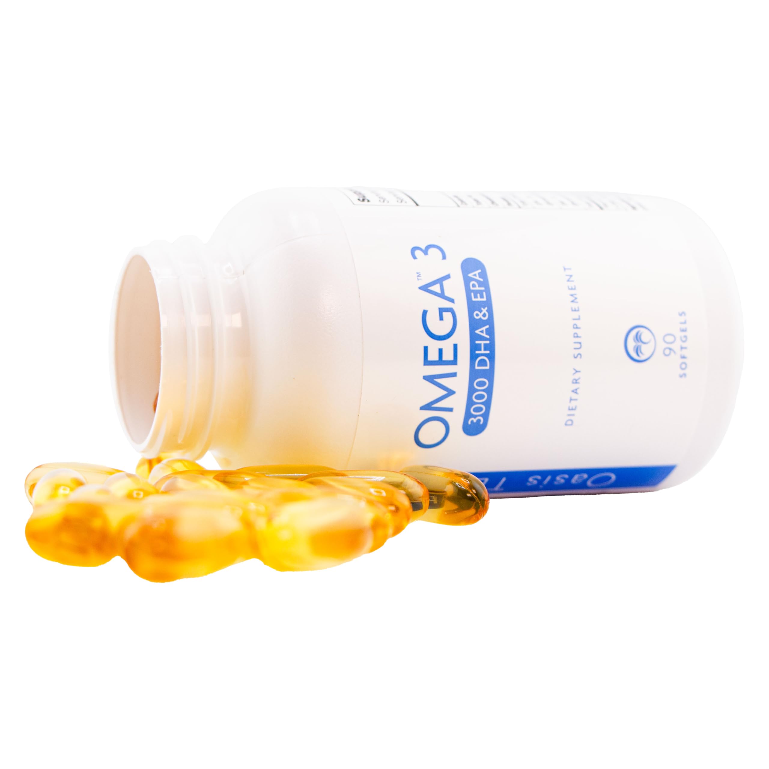 Oasis TEARS ON3000 Omega™ 3 Fish Oil 3000mg DHA & EPA Dietary Supplement | 90 Softgels | Non-GMO, Gluten-Free, Dairy-Free
