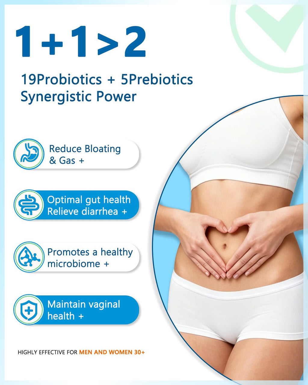 Anven Health Probiotics for Women Men Prebiotics, Made in USA Digestive