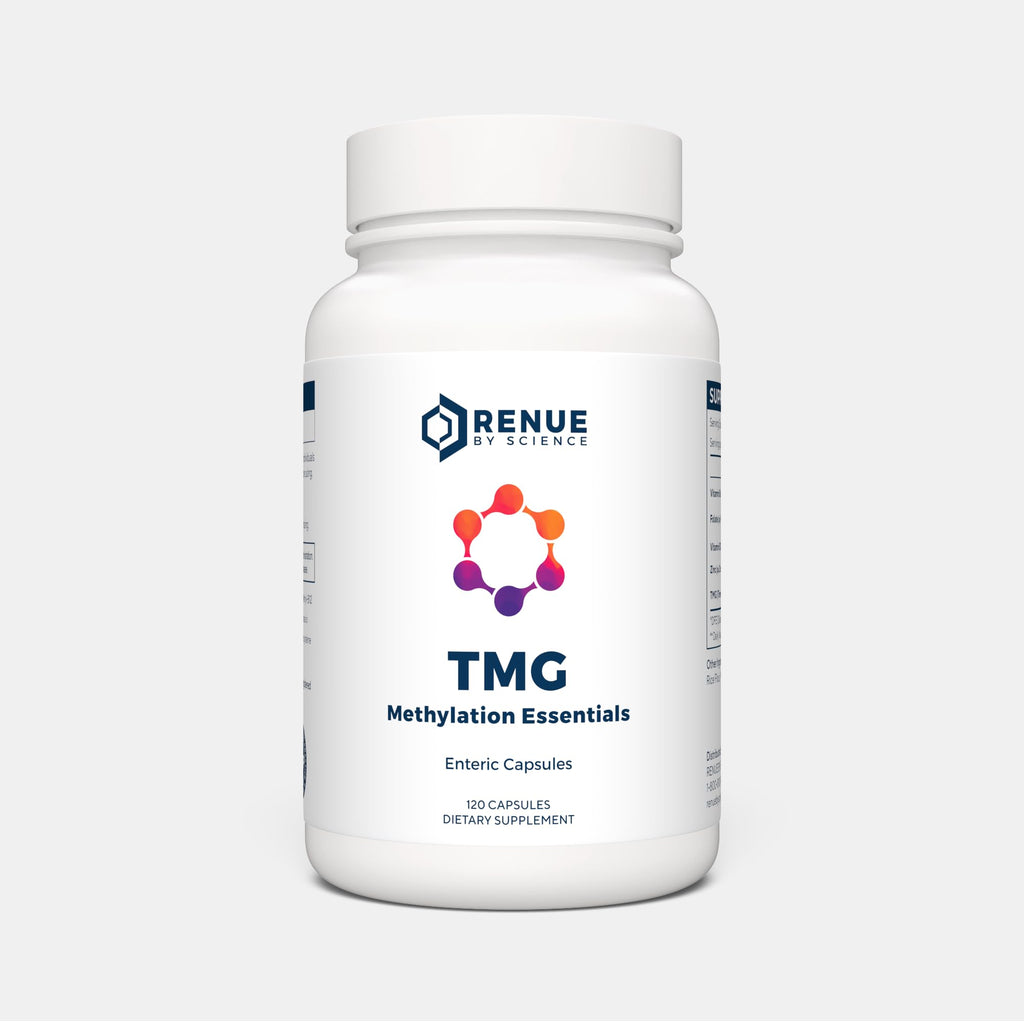 Renue By Science TMG | High Strength TMG Supplements | 120 Trimethylglycine Capsules - 900mg TMG per Serving with Vitamin B12 Vitamin B6 Folate & Zinc | Made in the USA & Third-Party Tested