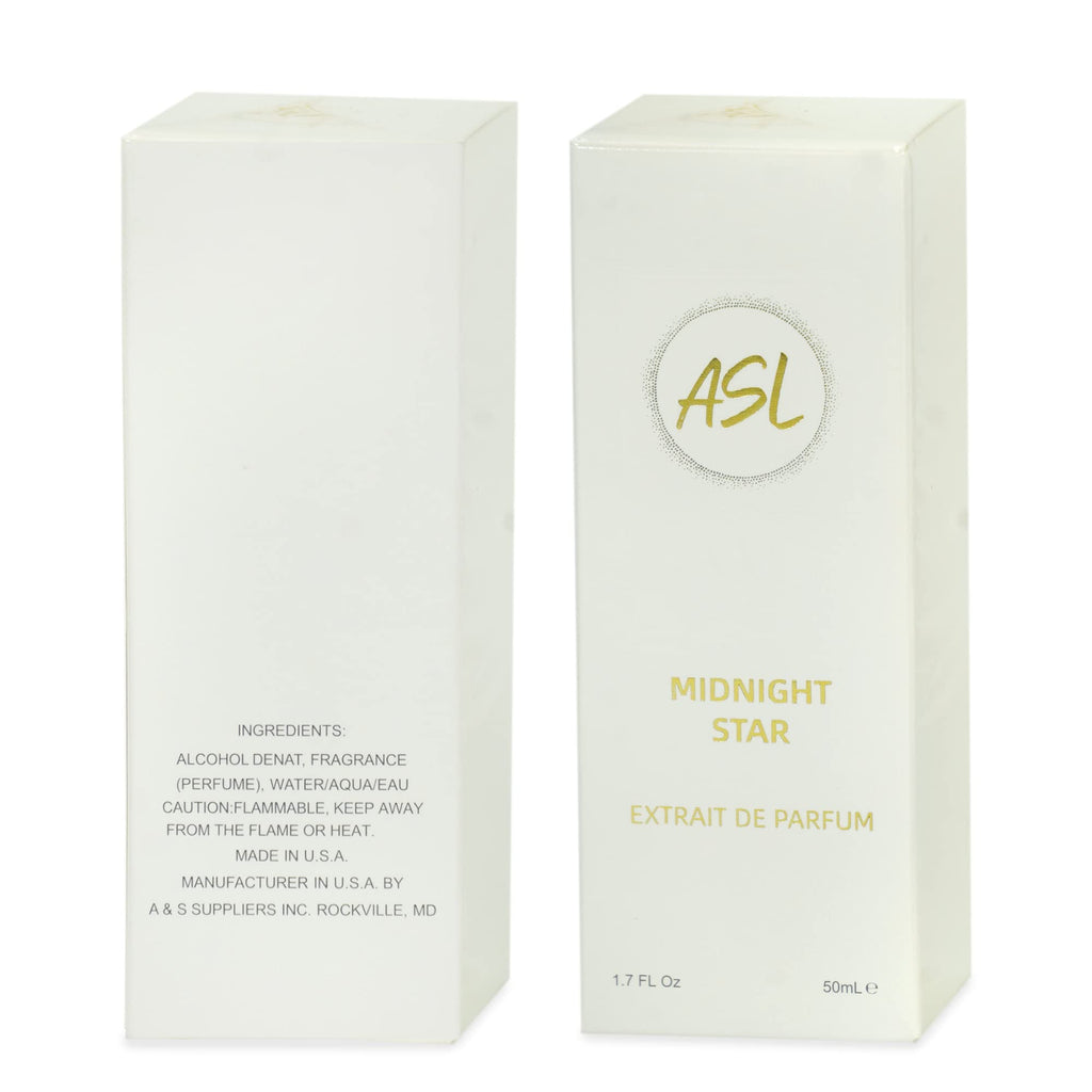 ASL Midnight Star Eau de Parfum Perfume for Men & Women – 50ml Unisex Perfume Spray with Long Lasting Sweet, Sensual Fragrance – Women & Men’s Fragrances