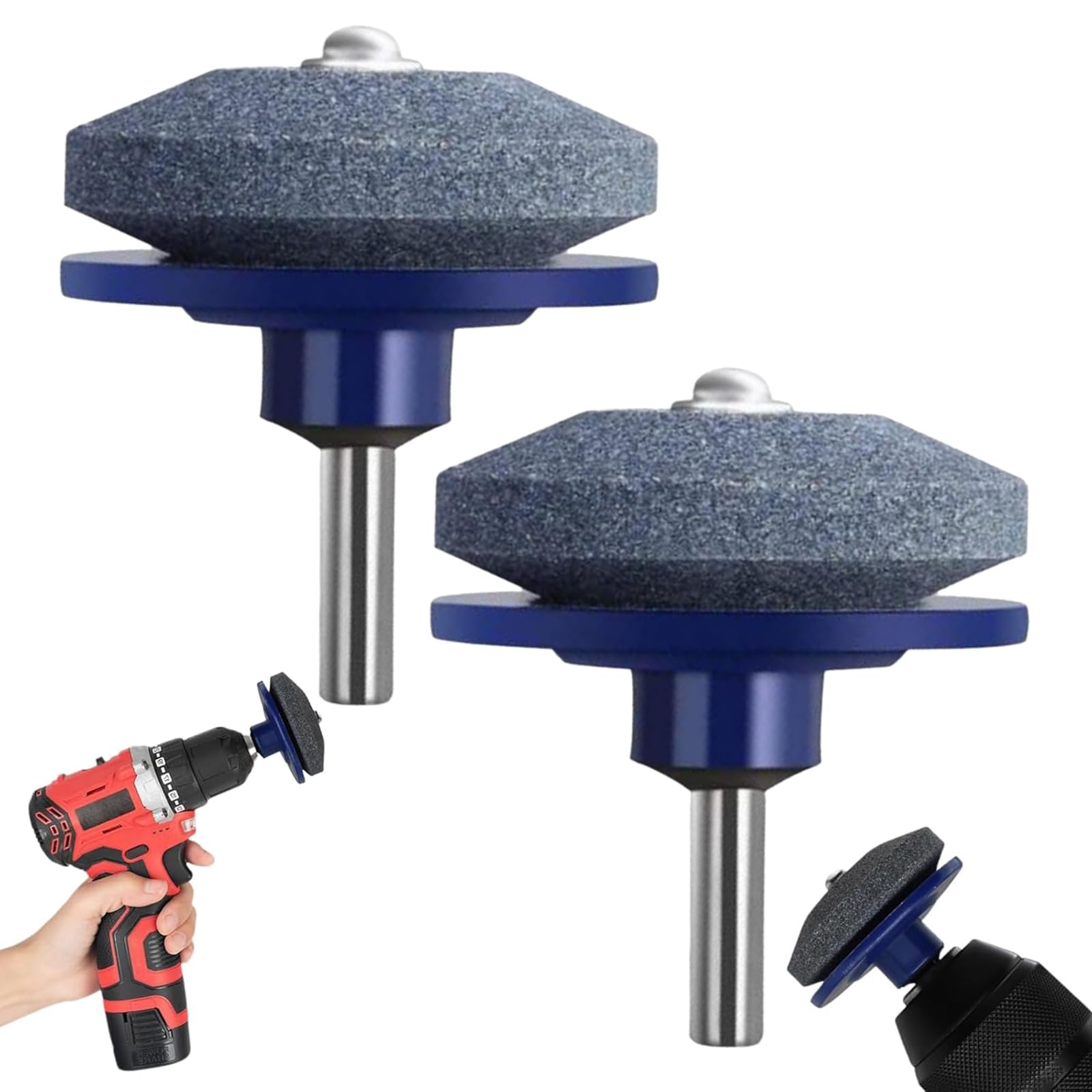 2Pcs Lawn Mower Blade Sharpener for Fast and Easy Multi Tool Blade Sharpener Garden Tools for Garden Universal for Most Lawnmower Blade Sharpener Garden Tool Sharpener UK For Rotary Lawn Axe Sharpener