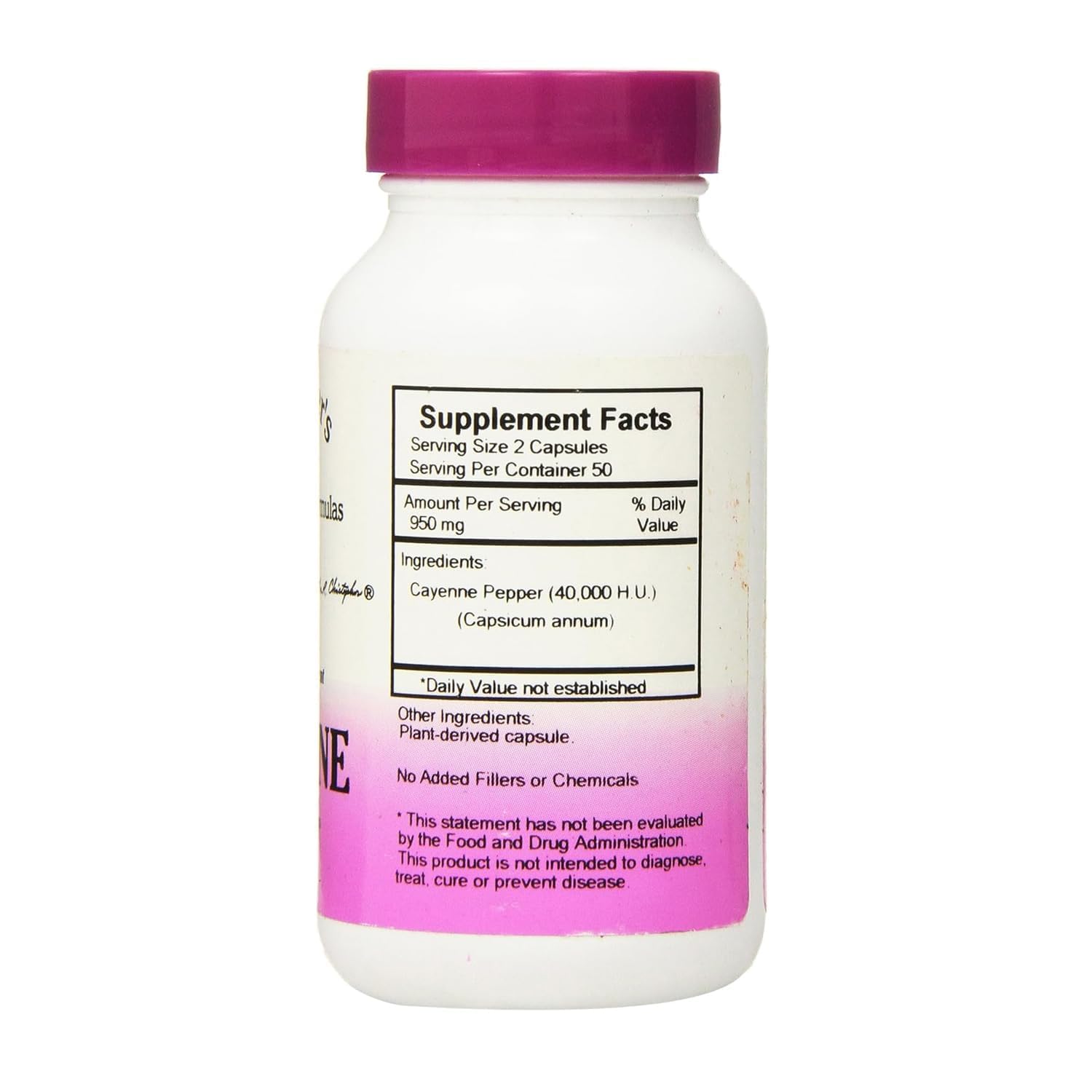 Christopher's Original Formulas Cayenne Formula, Natural Herbal Supplement, 100 Caps