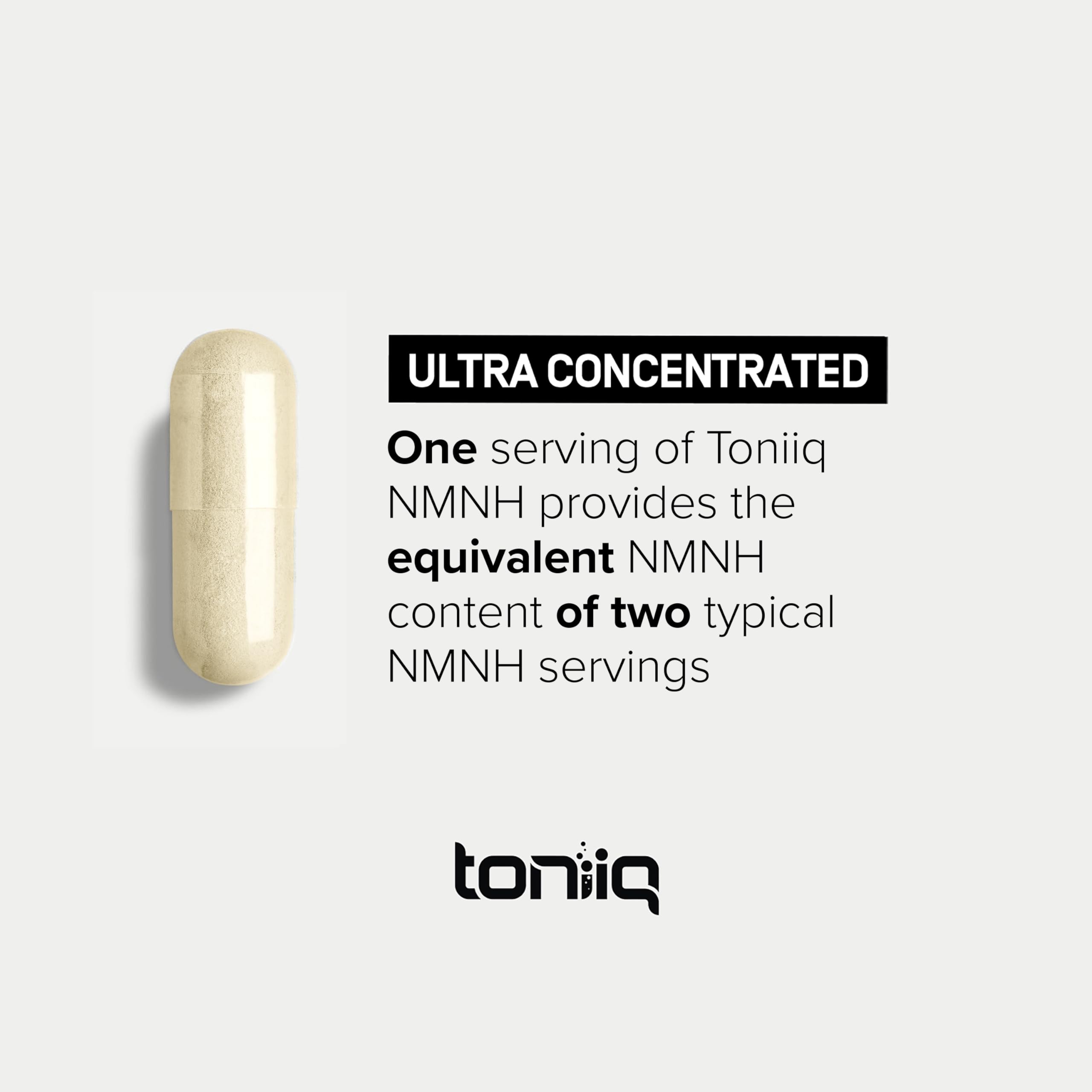 Toniiq NMNH Supplement – Clinically Studied UthPeak™ – 95% Highly Purified & Third-Party Tested for NAD+ & Healthy Aging Support