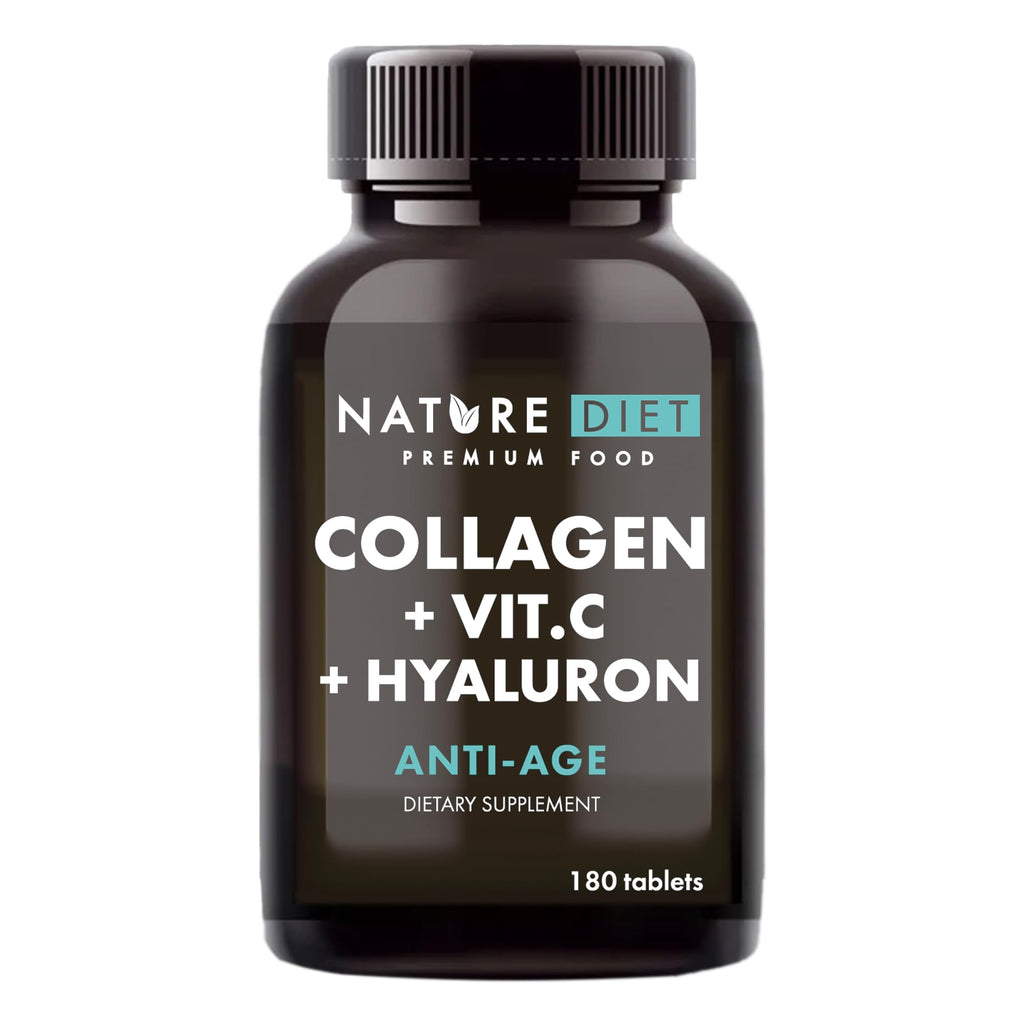 Nature Diet Collagen with Hyaluronic Acid & Vitamin C, 180 Tablets, 500 mg