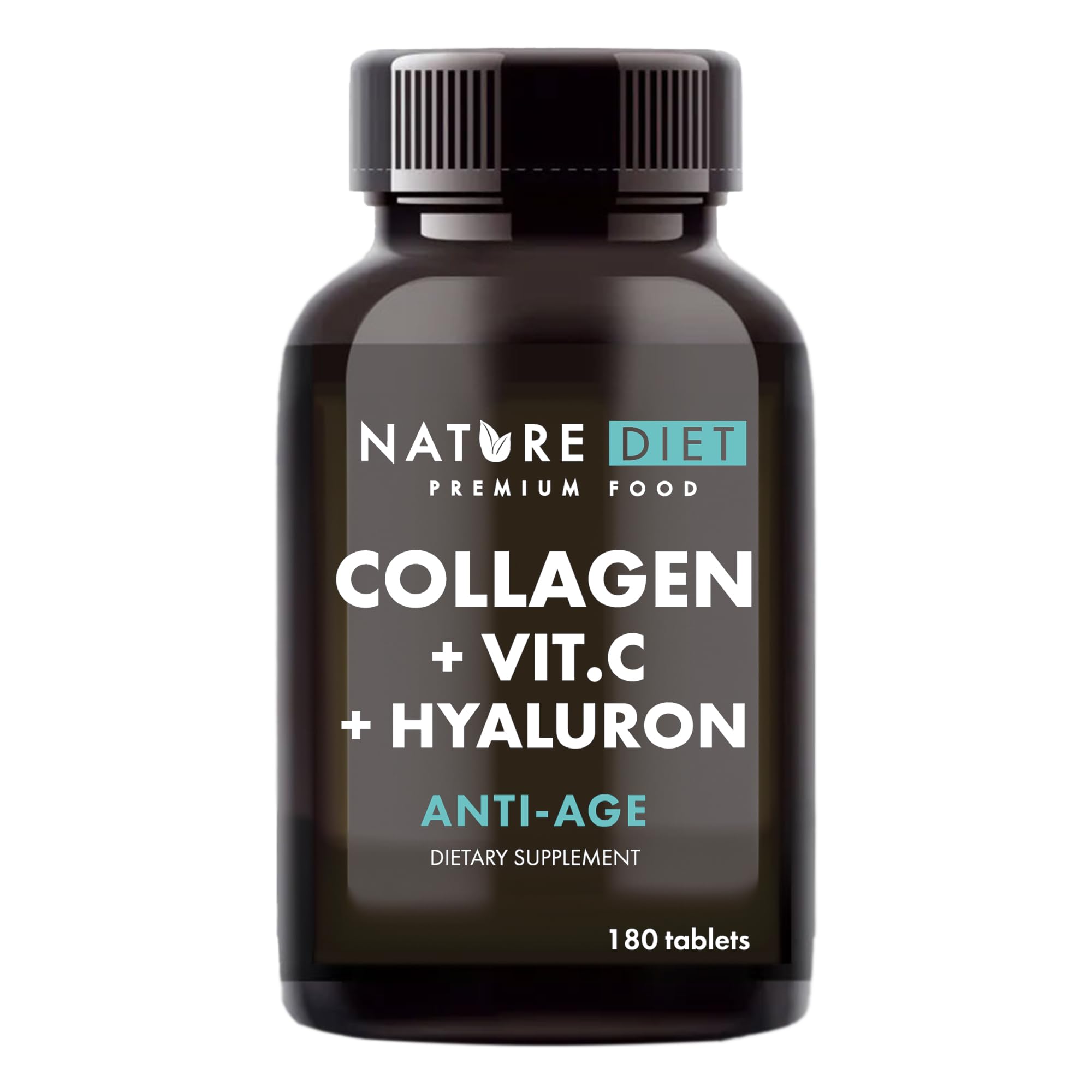 Nature Diet Collagen with Hyaluronic Acid & Vitamin C, 180 Tablets, 500 mg