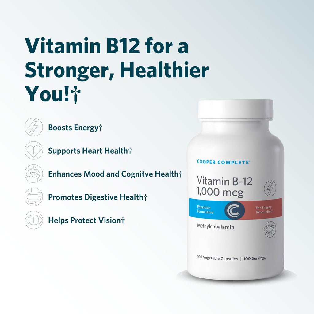 Cooper Complete Vitamin B12 1000 mcg, Methylcobalamin, 200 Caps