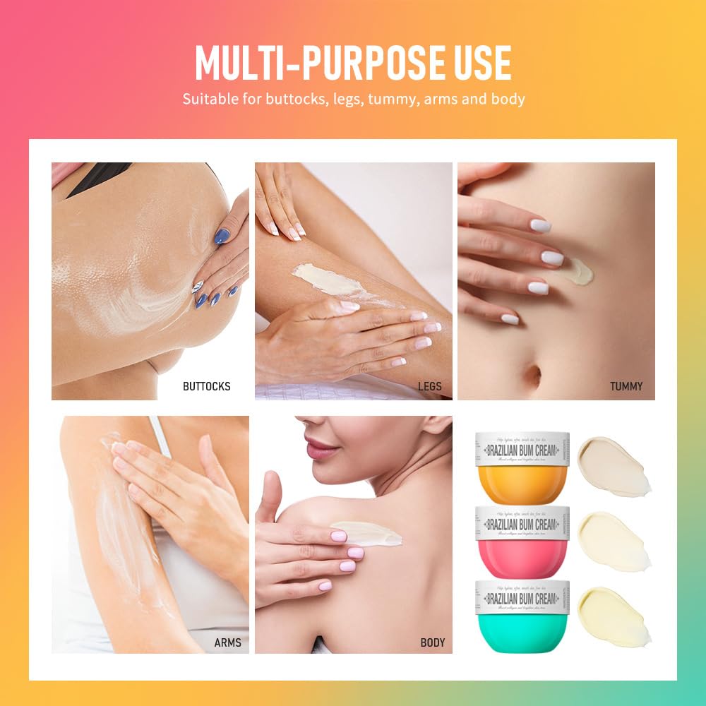 Bum Bum Cream, Moisturizing Body Cream Brighten Body Skin Repair, Smoothing Bum Cream, Lift, Firm, and Reduce Cellulite for a Beautiful Derriere, Long-lasting Fragrance Bum Bum Cream 80ML(#3)