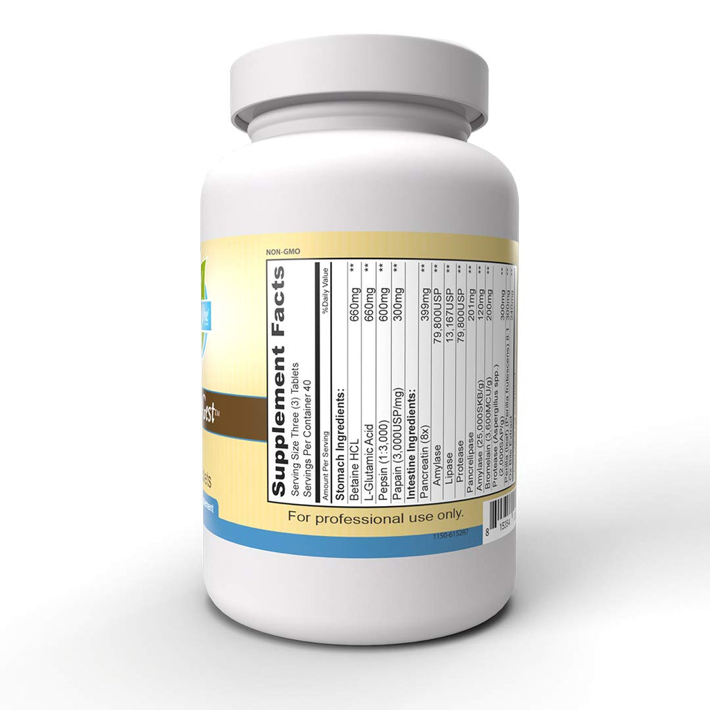 Priority One Vitamins Hypo Gest 120 Tablets - Mega Clinical dose of a Two Phase Formula that Provides enzymes to Maintain Healthy Digestion and intestinal Enzyme Activity.*