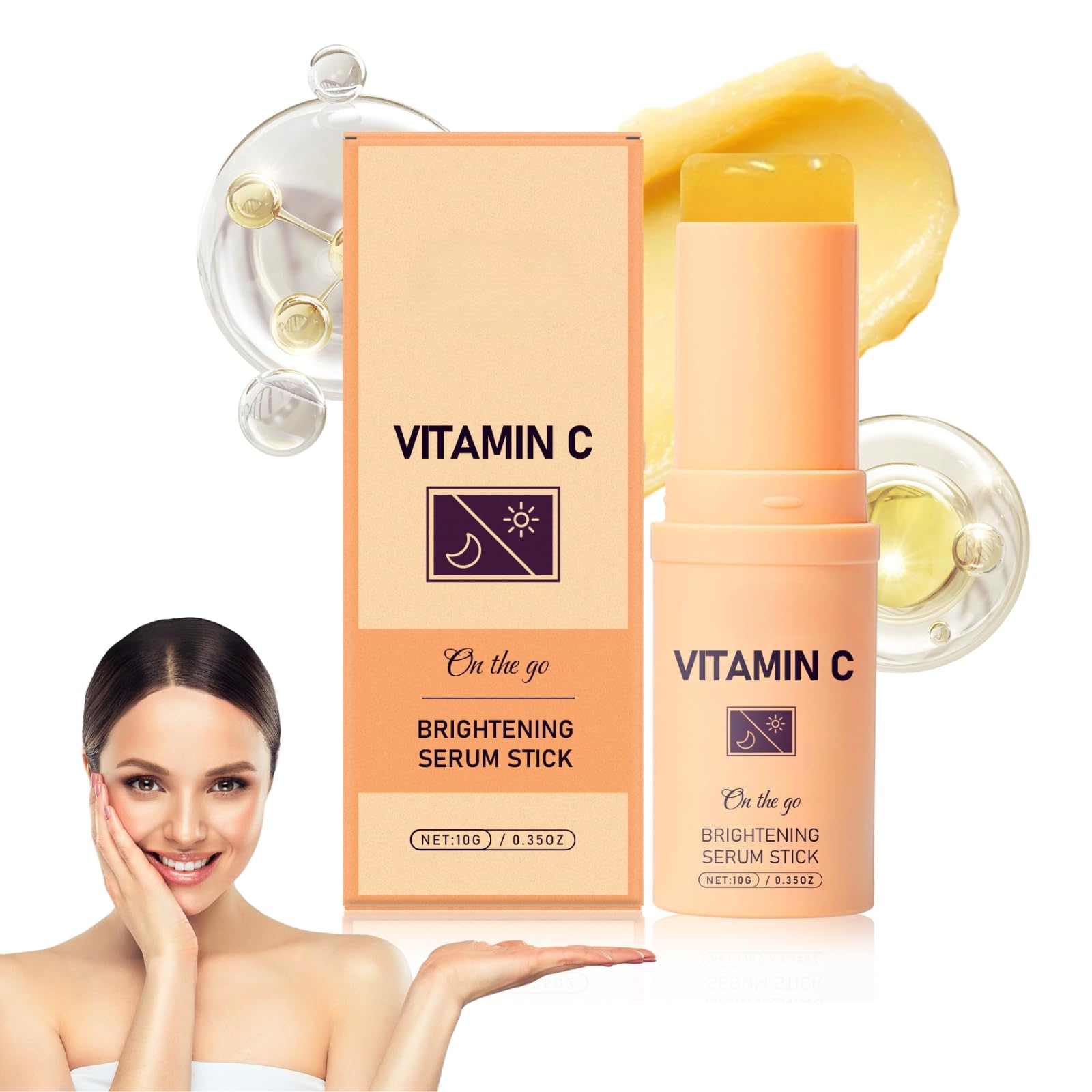 Vitamin C Eye Cream Stick - Vitamin V Serum Stick - Vitamin C Serum for Face Korean - Dark Spot Remover - Brightening Serums for Women - Reduce Fine Lines & Wrinkles