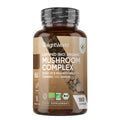Organic Mushroom Complex - 180 Vegan Capsules - Added Turmeric & Ginger