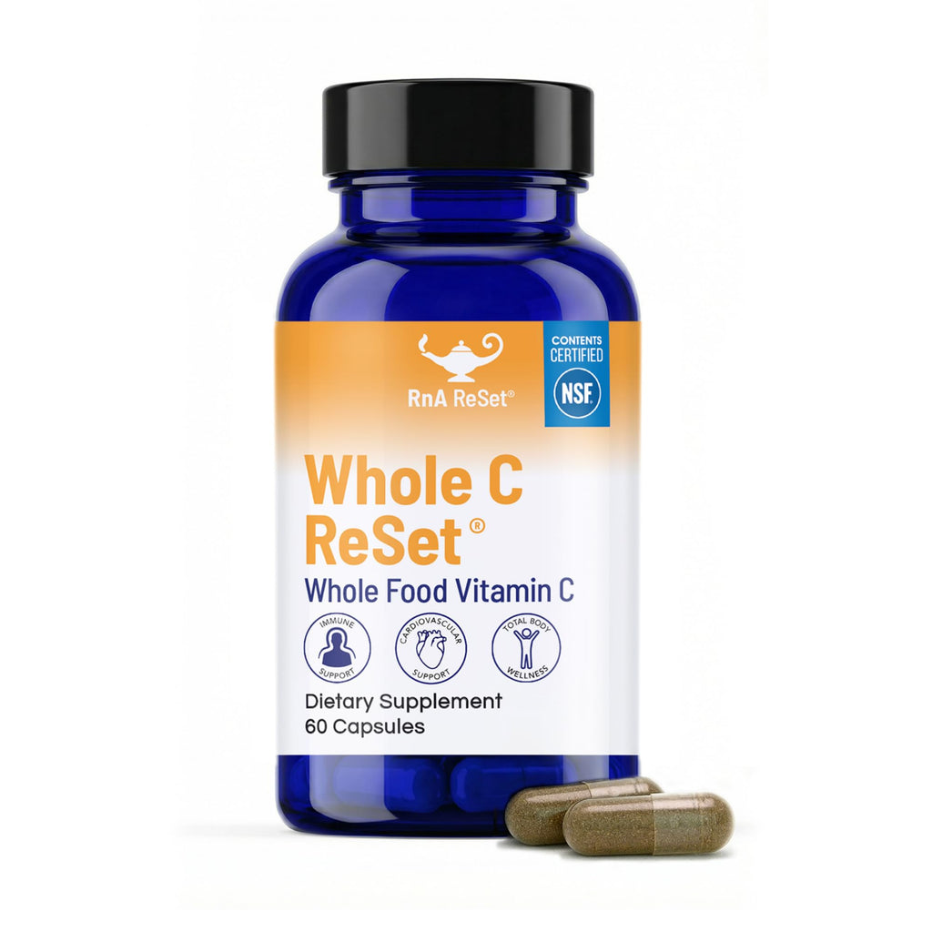 RnA ReSet Whole C Reset – Vita-C Fruit Blend with Bioflavonoids & Polyphenols, Organic Vitamin C Complex, Immune Support, NSF Contents Certified (60 Capsules)
