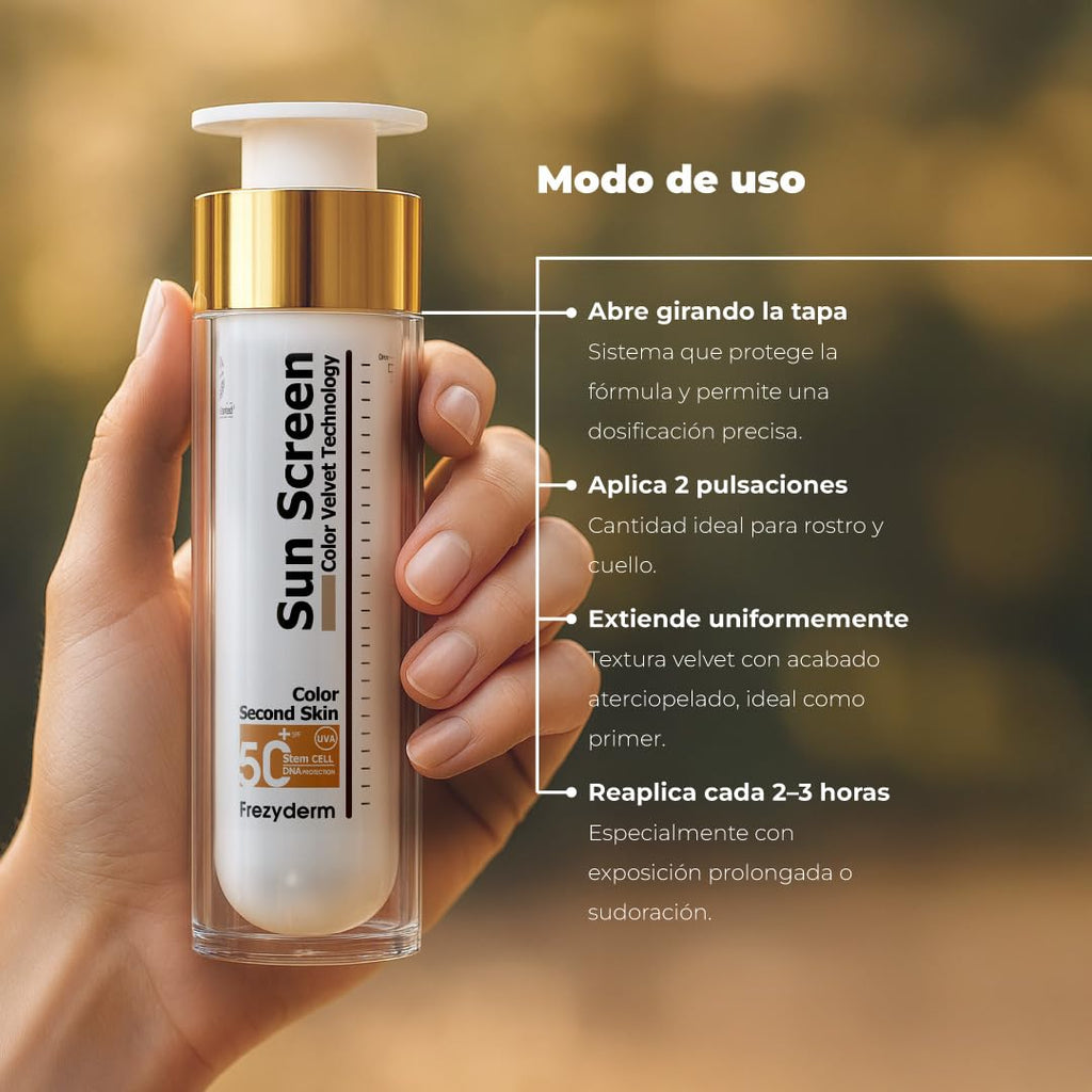 FREZYDERM Sun Screen Color Velvet FACE SPF 50+ PN: B00UHROTMG