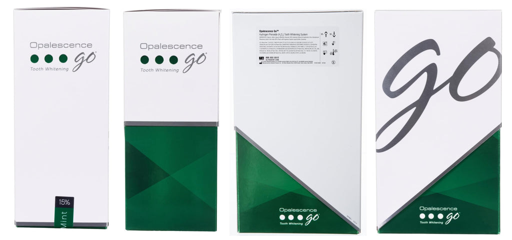 Opalescence Go 15- Prefilled Teeth Whitening Trays Kit - 15% Hydrogen Peroxide - (10 Treatments) Dentist Recomended - Made by Ultradent Products. Teeth Whitening Kit -Mint - 5194-1