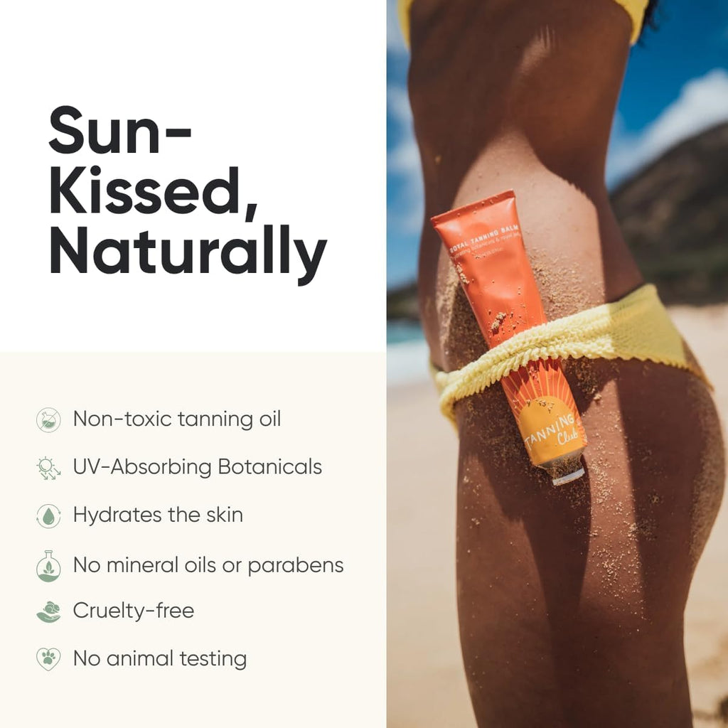 Tanning Club - Royal Tanning Balm - Hydrating Gel with Jojoba and Coconut Oil - Botanical Outdoor Sunscreen - 100 ml