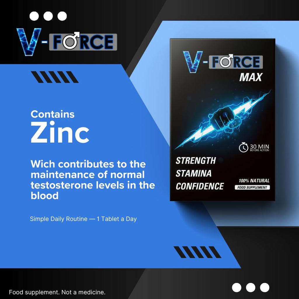 V-Force MAX 20 Tablets – Herbal Supplement for Energy, Focus & Mental Clarity – Supports Stamina & Alertness – Occasional Use for an Active Lifestyle