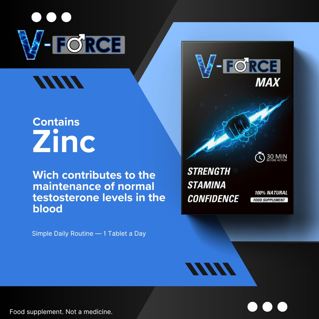V-Force MAX 20 Tablets – Herbal Supplement for Energy, Focus & Mental Clarity – Supports Stamina & Alertness – Occasional Use for an Active Lifestyle