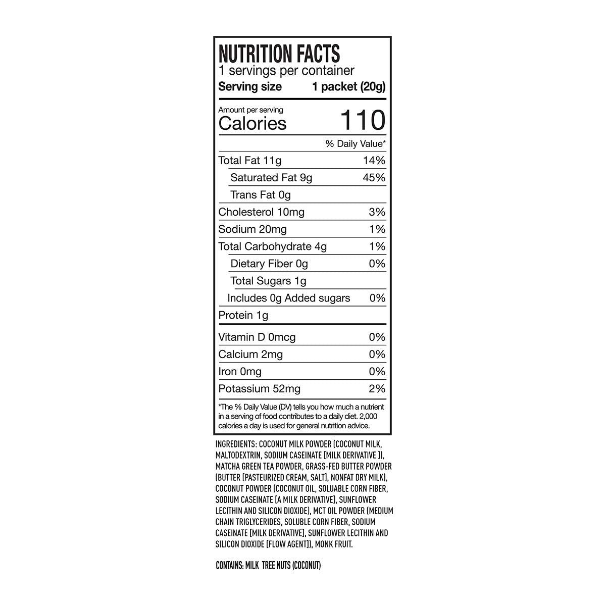 Harmony, Keto Matcha, Pure Japanese Matcha to Amplify Energy and Mental Performance, Instant Drink Mix Packet, 68mg of Caffeine per Serving, 12 Packets