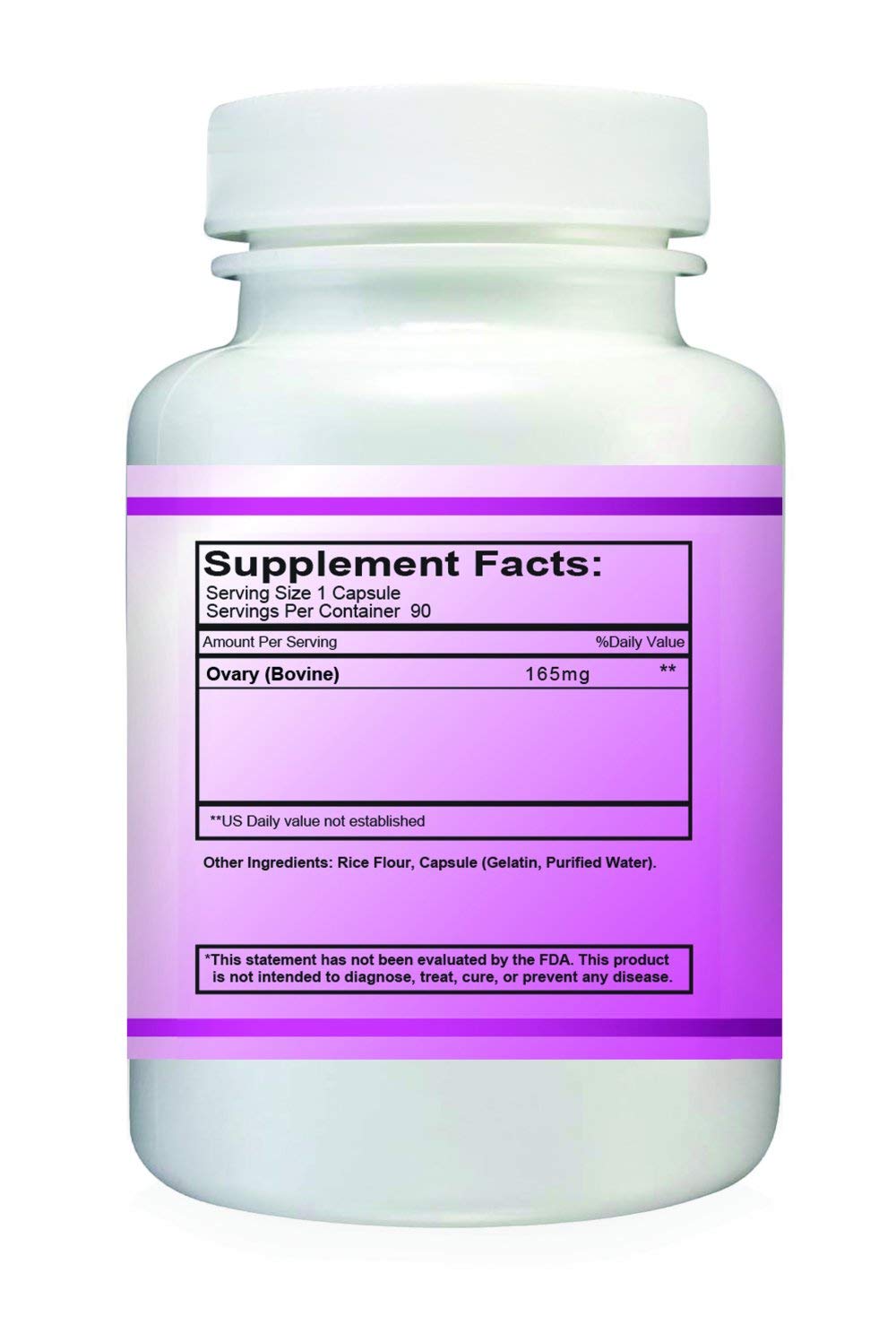 Simply Raw Ovary Glandular for Women's Health. Raw Bovine Ovarian Glandular 90 Capsules for Hormonal Support.