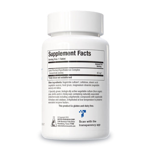 BIOTICS RESEARCH Cytozyme PT HPT Lamb Pituitary/Hypothalamus Complex, Supports Function of the Pituitary Gland and Hypothalamus, Adrenal Health, Brain Boost 60 Tablets