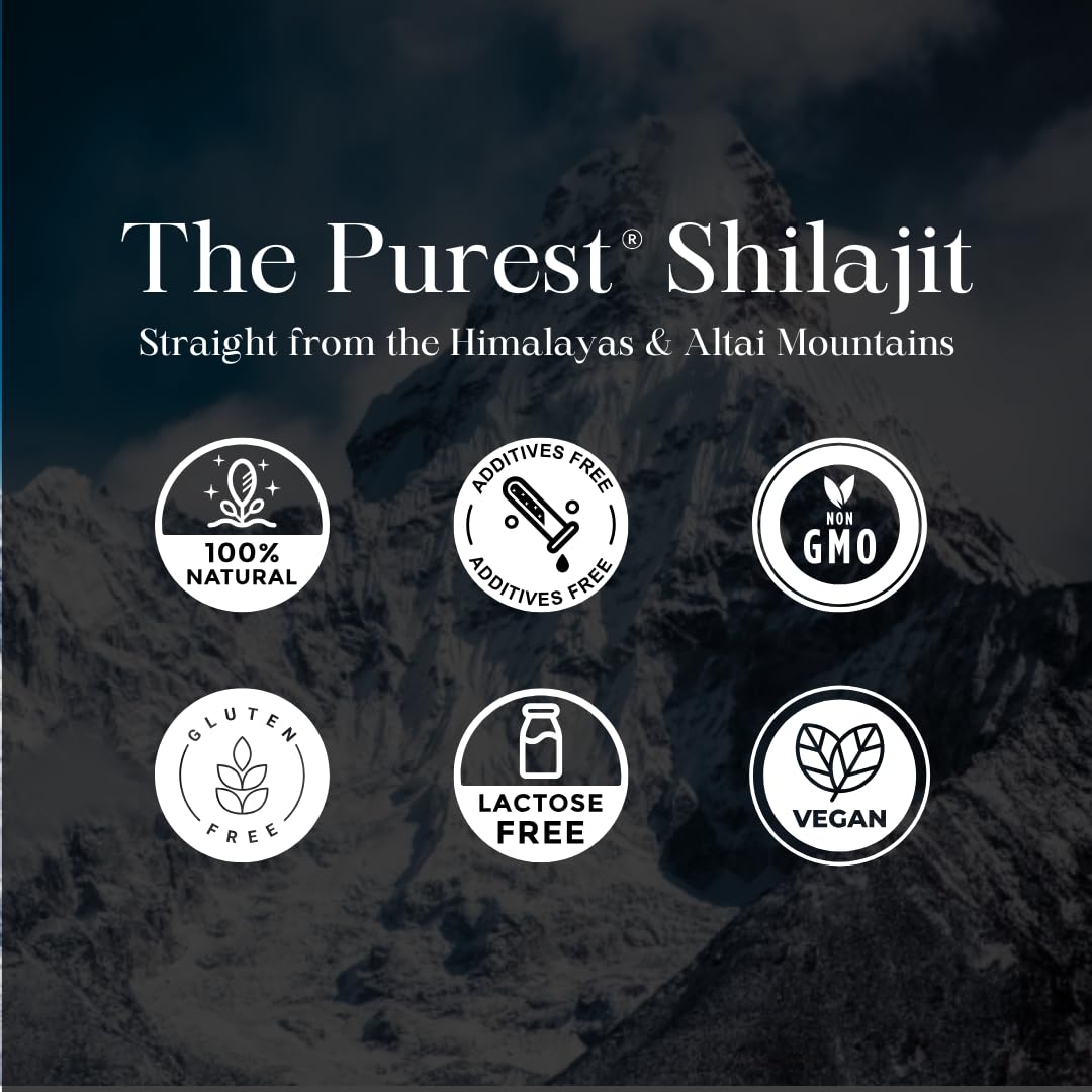 Pure Himalayan Shilajit | 100% Pure Natural Shilajit Grade A Max Potency 85+ Trace Minerals & Fulvic Acid | 3rd Party US Lab Tested | Resin | 30g