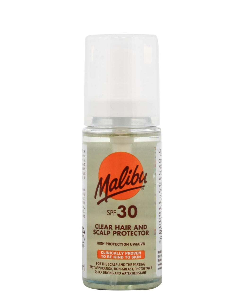Malibu Sun Clear Hair and Scalp Protector Spray, SPF 30, Non-Greasy, Quick Drying, 50ml