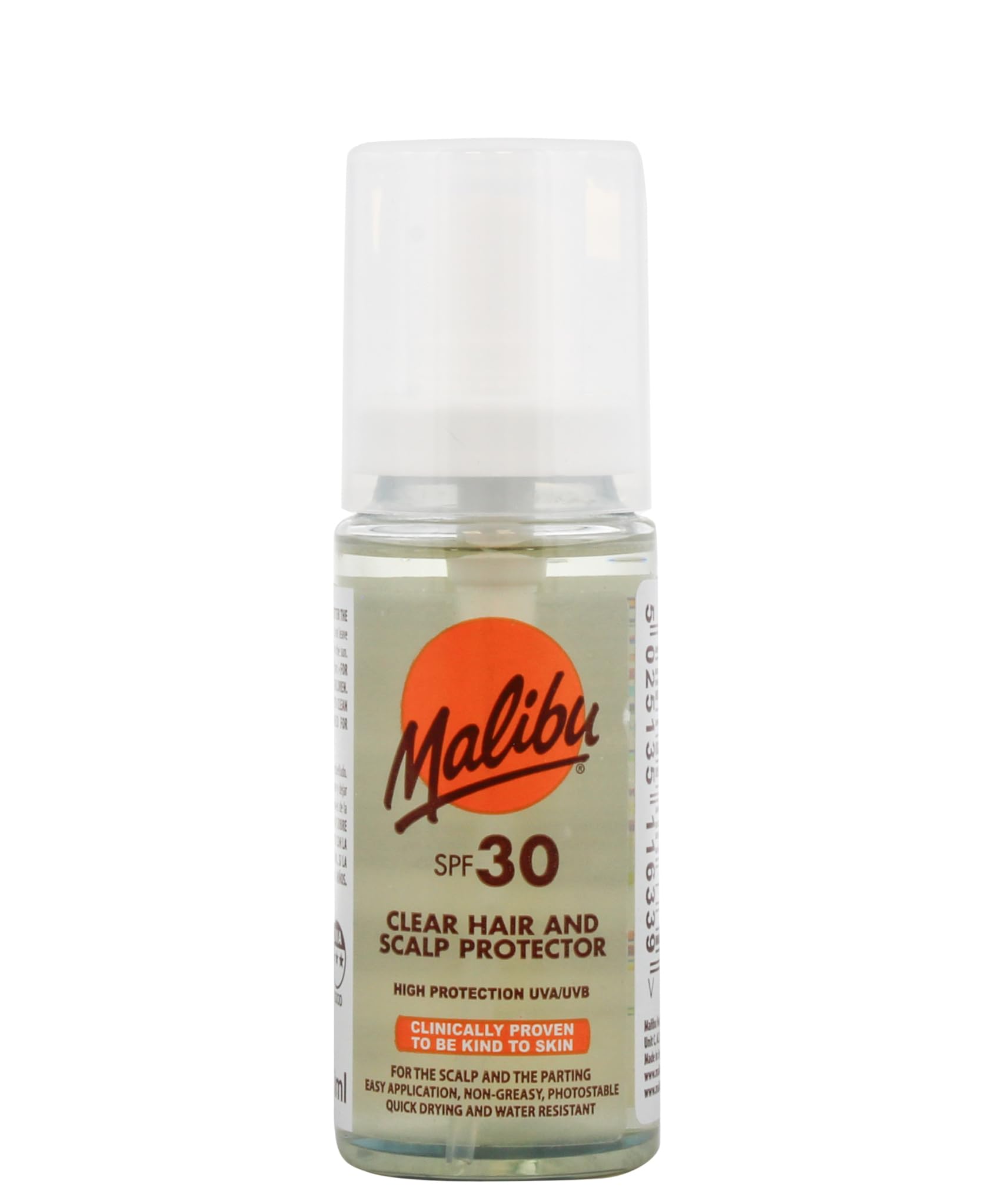 Malibu Sun Clear Hair and Scalp Protector Spray, SPF 30, Non-Greasy, Quick Drying, 50ml