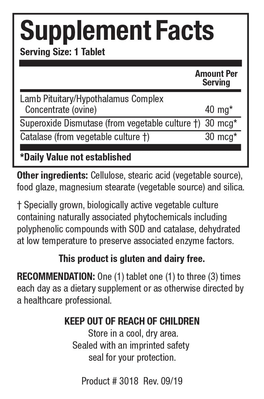 Biotics Research Cytozyme PT HPT Lamb Pituitary Hypothalamus Complex, Supports Function of The Pituitary Gland and Hypothalamus, Adrenal Health, Brain Boost 180 Tablets