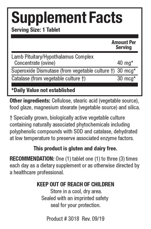 Biotics Research Cytozyme PT HPT Lamb Pituitary Hypothalamus Complex, Supports Function of The Pituitary Gland and Hypothalamus, Adrenal Health, Brain Boost 180 Tablets