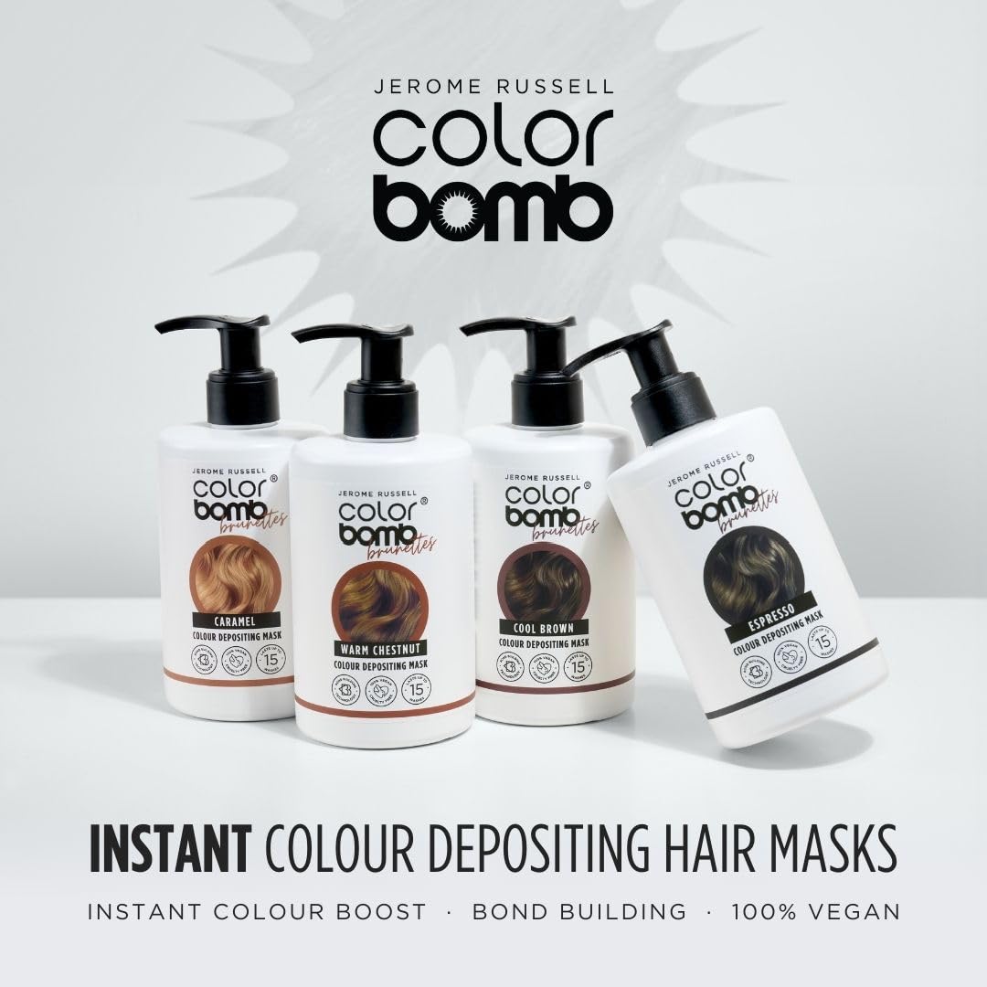 Jerome Russell WARM CHESTNUT Colour Bomb | Colour Depositing Hair Mask
