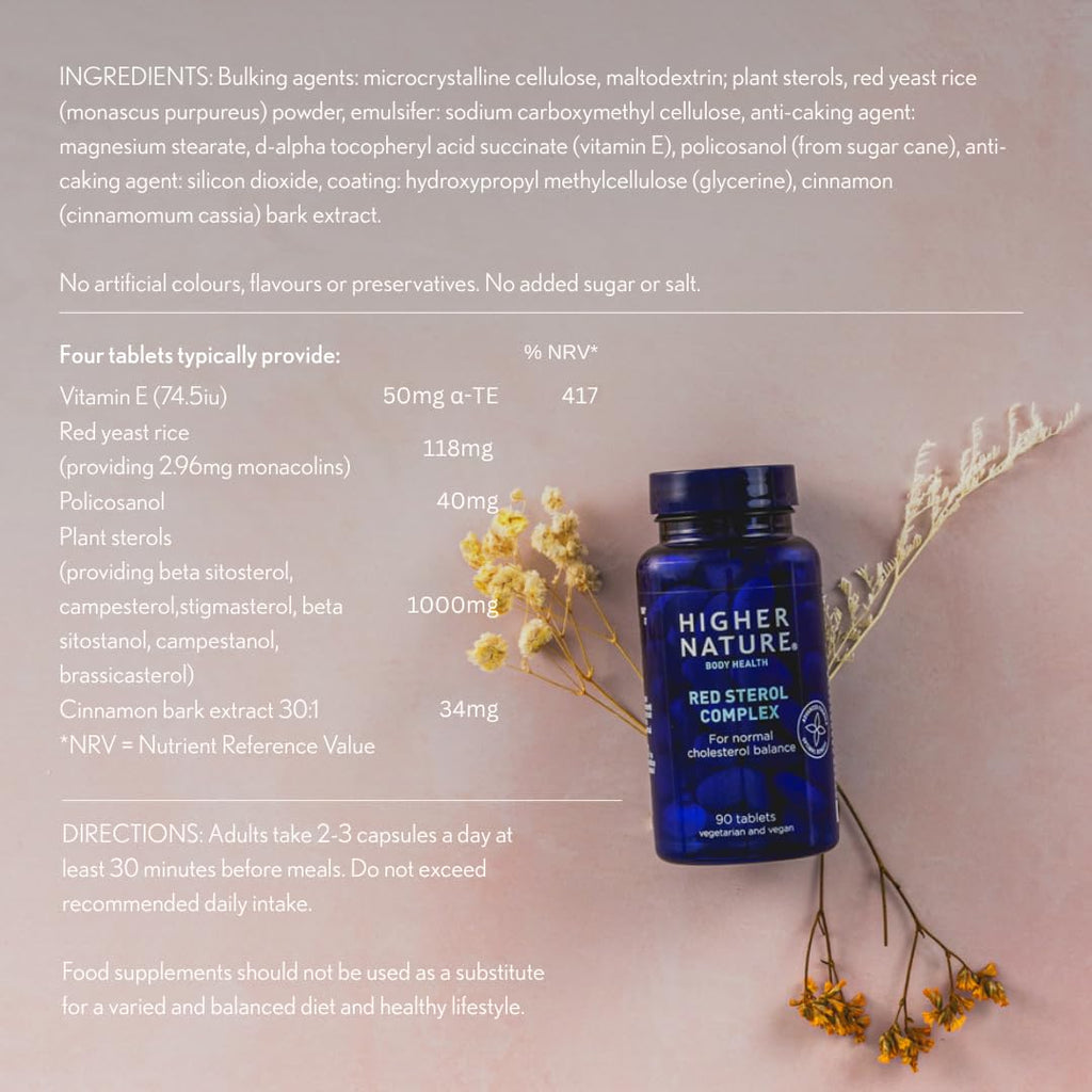 Higher Nature Red Sterol Complex Pack of 90