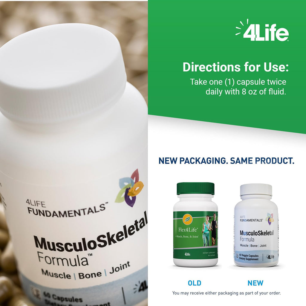 4Life MusculoSkeletal Formula Mobility Support with Turmeric, 60 Capsules