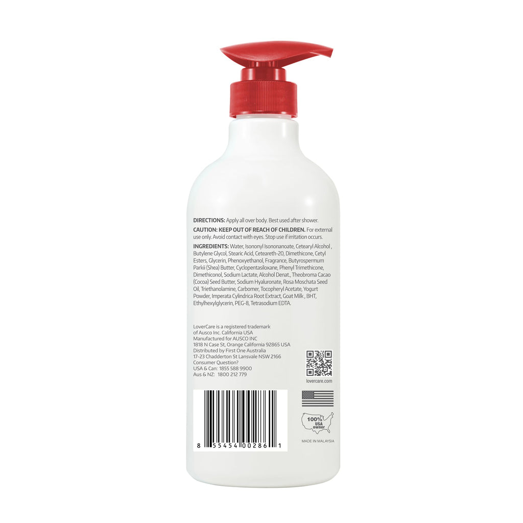 Lovercare Goat Milk Body Lotion for Dry Skin 27.05 oz (800ml) Rose Hip Seed Oil - Pack of 2…