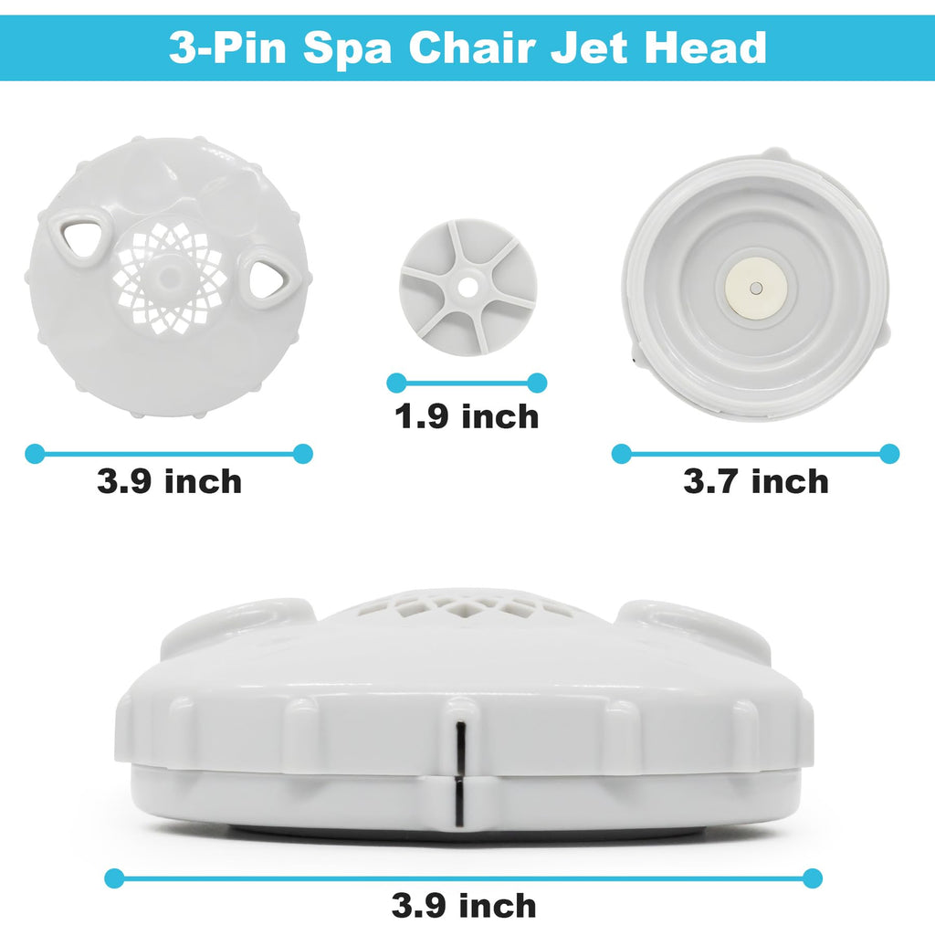 showingo Magnetic Jet Head Cover Spa Disposable Liner Pedicure Chairs Replacement for Lexor Pedicure Spa Chairs for The 3 Dot Wet-end Set