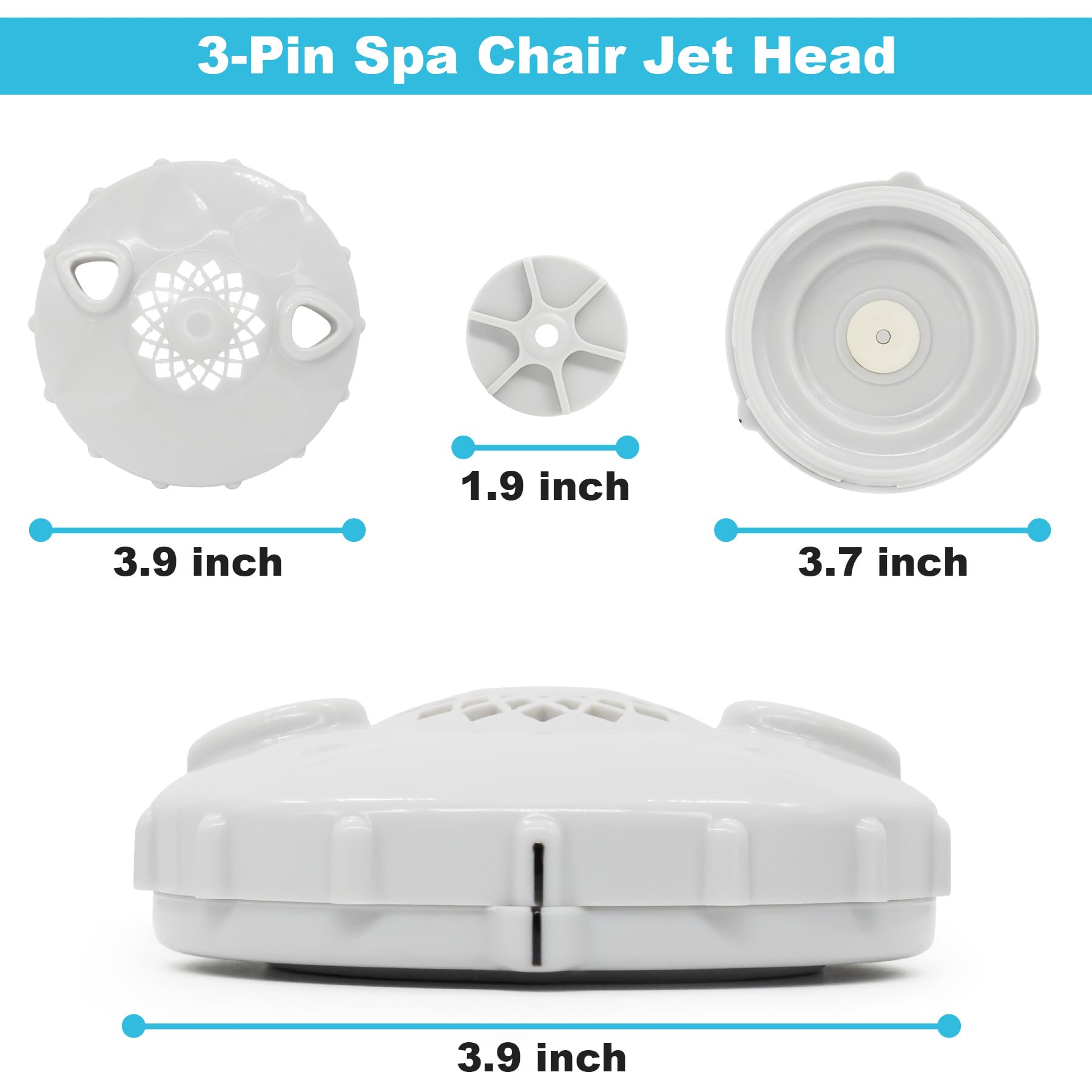 showingo Magnetic Jet Head Cover Spa Disposable Liner Pedicure Chairs Replacement for Lexor Pedicure Spa Chairs for The 3 Dot Wet-end Set