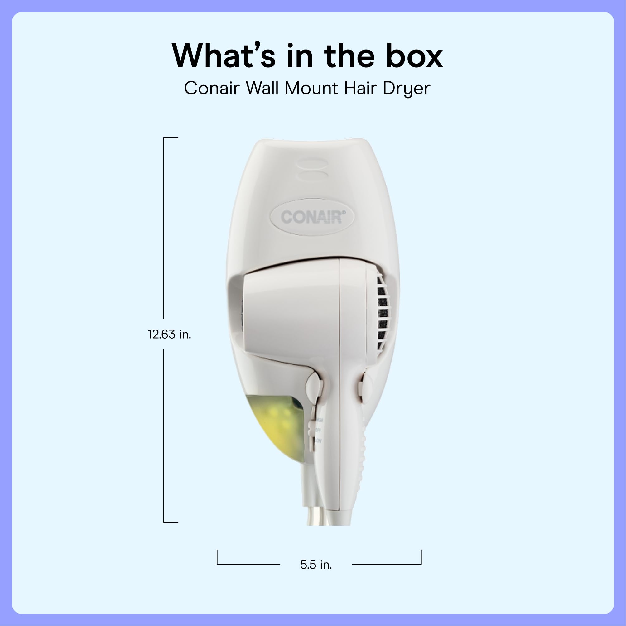 Conair Wall Mount Hair Dryer