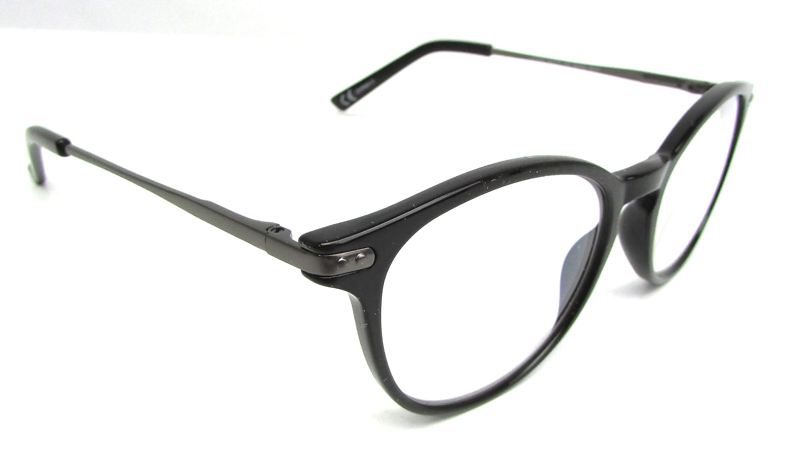 Foster Grant McKay Multifocus Round Reading Glasses Black (Black, 1.50)