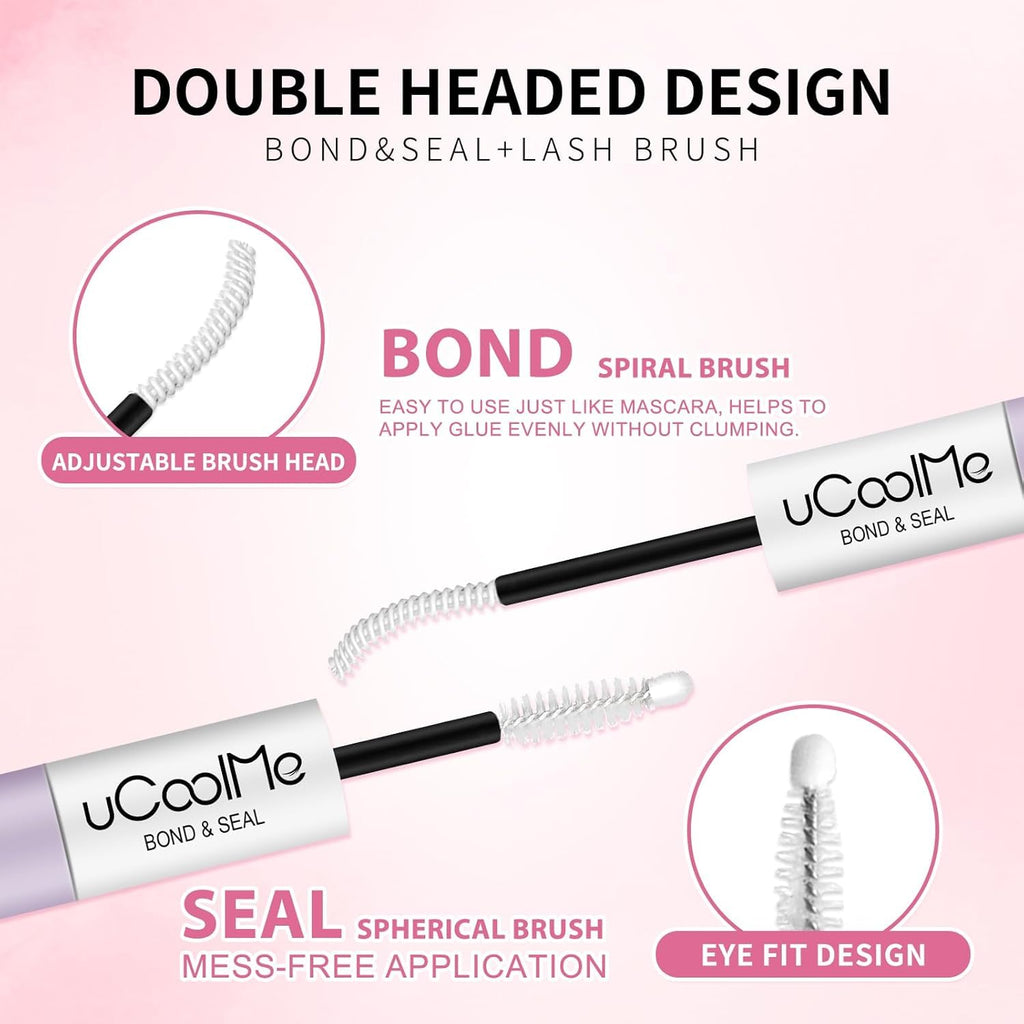 uCoolMe Flora Lash Clusters Kit 8-18mm Hybrid Volume Wispy Eyelash Clusters Kit D Curl - WideSpan 0.05mm Ultra-Thin Black Band