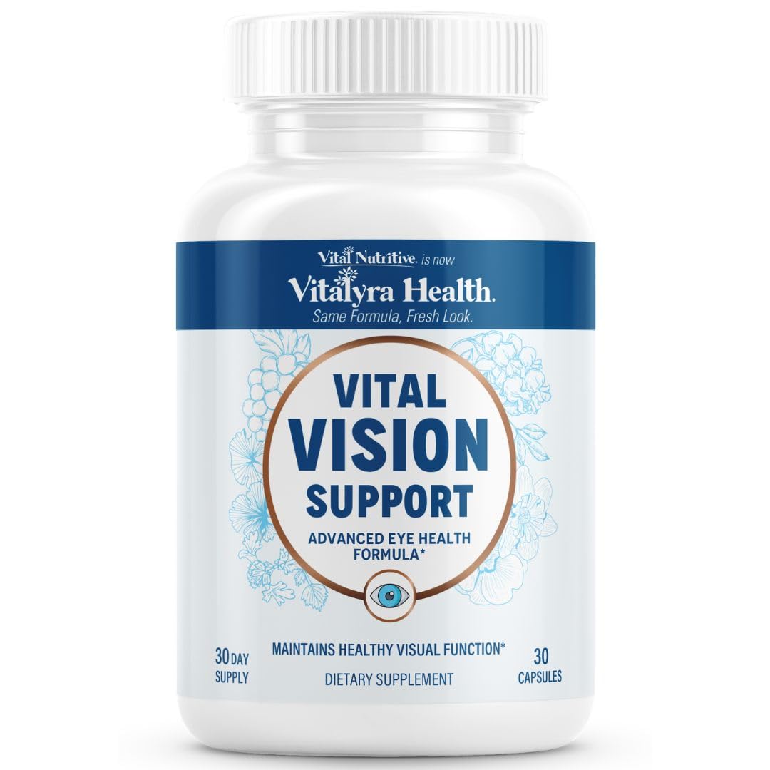 Vital Vision Support – Eye Health Supplement with Vitamin A, Lutein, Beta Carotene & Antioxidants – Eye Vitamins Support Hydration & Oxidative Stress -30 Days Serving