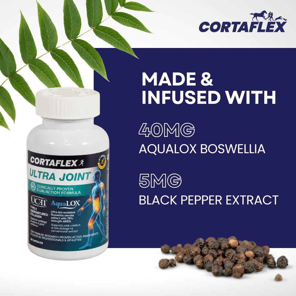 Cortaflex Ultra (60 x 450mg Tablets) Glucosamine And Chondroitin Premium Health Supplements. Comprehensive Support for Joints & Mobility. Enriched with Turmeric, Hyaluronic Acid, Vitamin C & Manganese
