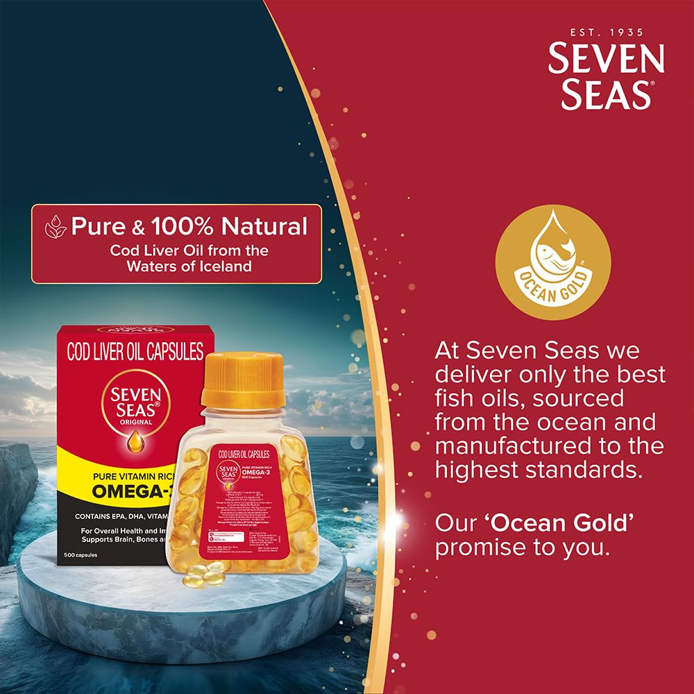 Seven Seas Cod Liver Fish Oil 500 Capsules