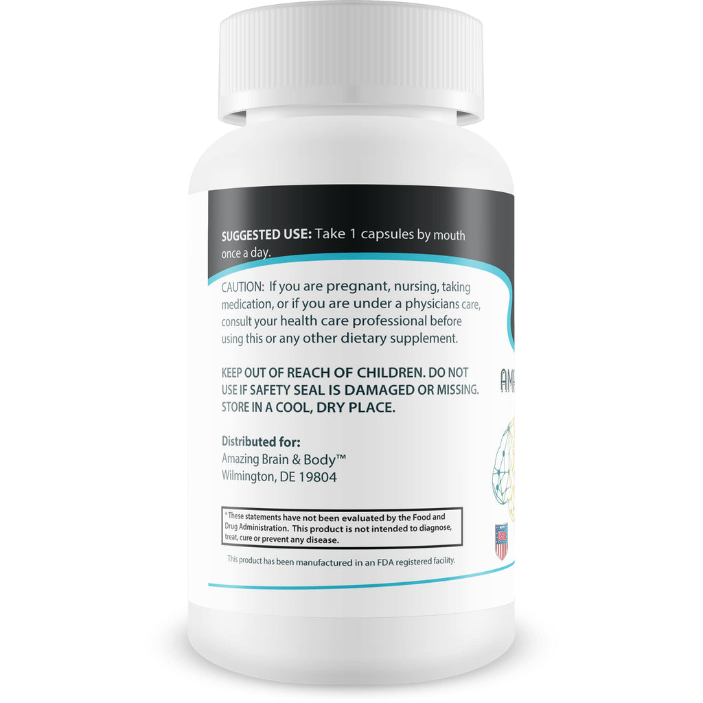 Amazin Brain Pills - Focus - Memory - Clarity - Advanced Cognitive Support - Enriches Mental Performance - Amazin Brain Supplement for Amazin Brain Support - Nootropics Brain Enhancement