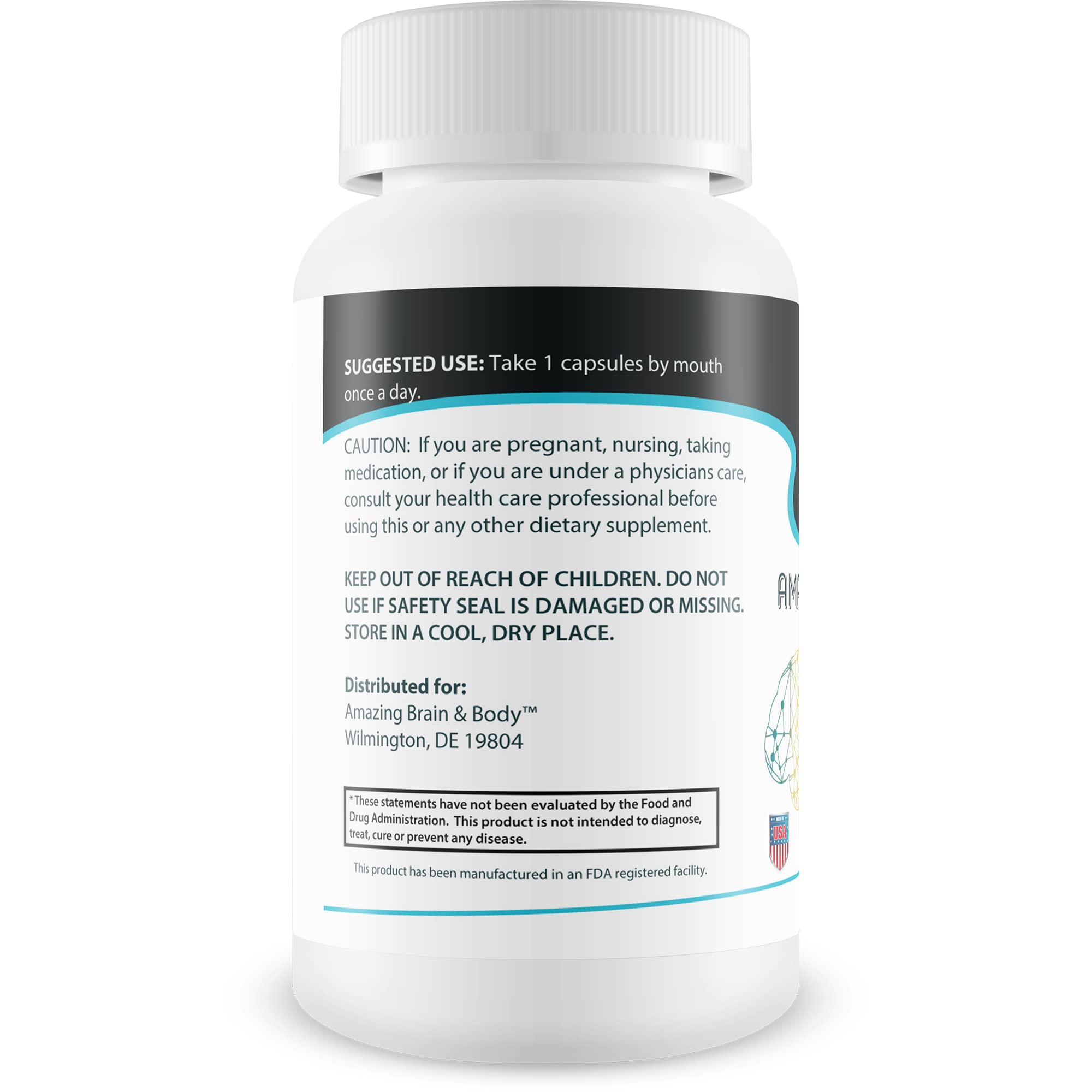 Amazin Brain Pills - Focus - Memory - Clarity - Advanced Cognitive Support - Enriches Mental Performance - Amazin Brain Supplement for Amazin Brain Support - Nootropics Brain Enhancement