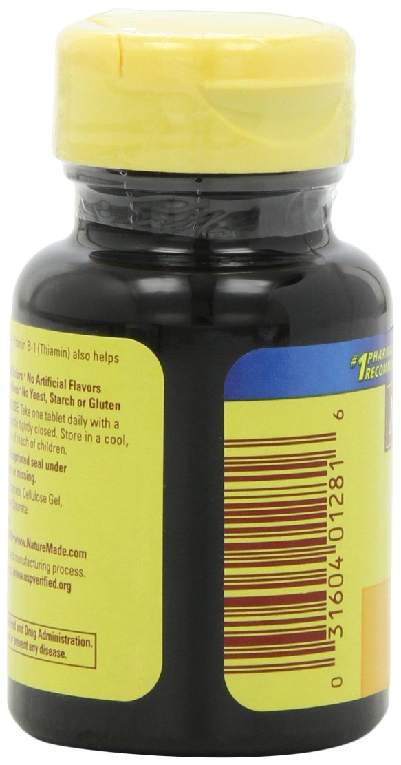 Nature Made Vitamin B1, 100 Count (Pack of 6)